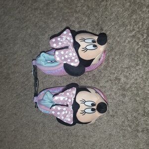 Disney Minnie Mouse Kids Slippers - Pink and Black